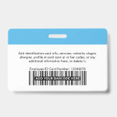 Name des hellblauen Fotos Bar oder Qr-Code Ausweis (Back)