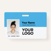 Name des hellblauen Fotos Bar oder Qr-Code Ausweis (Vorderseite)