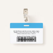 Name des hellblauen Fotos Bar oder Qr-Code Ausweis (Rückseite mit Klammer)