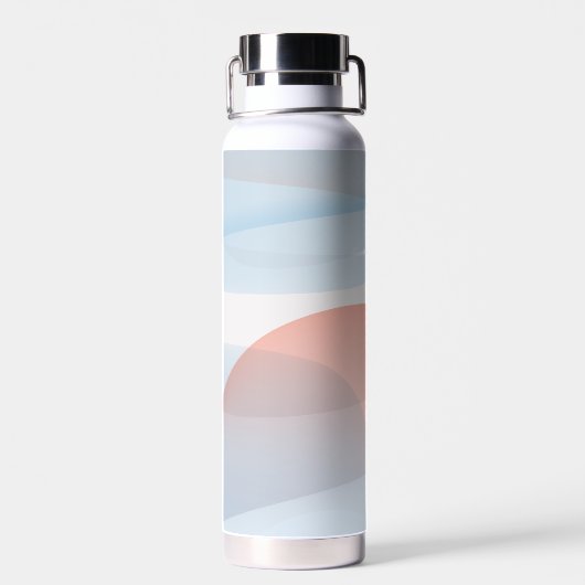 Name des hellblauen rosa Farbverlaufs Trinkflasche (Rückseite)