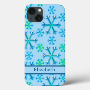 Name des Hexagon-Musters Blau-Weiß-Schneeflocke Case-Mate iPhone Hülle