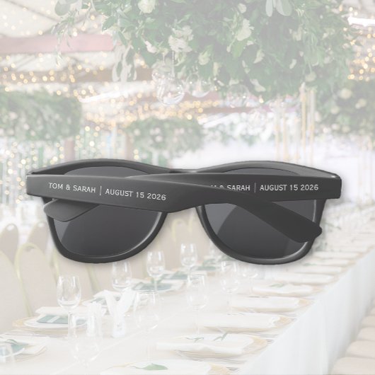 Name des Hochzeitskopfes Datum der Sonnenbrille