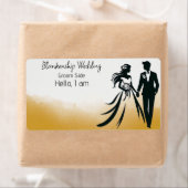 Name des Hochzeitskopfes Gold Wasserfarbe (Insitu)