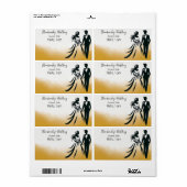 Name des Hochzeitskopfes Gold Wasserfarbe (Vorne)