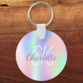 Name des Holographischen Einhorn-Regenbogenmonogra Schlüsselanhänger (Rückseite)