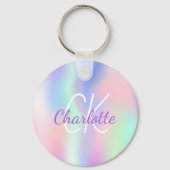 Name des Holographischen Einhorn-Regenbogenmonogra Schlüsselanhänger (Rückseite)