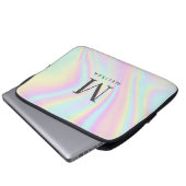 Name des Holographischen Monogramms Laptopschutzhülle (Vorne Knopf)