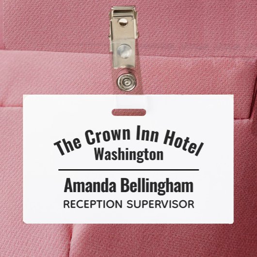 Name des Hotelpersonals Ausweis