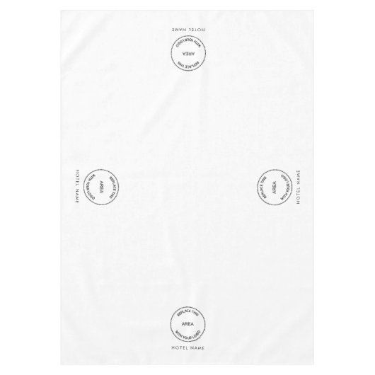 Name des Hotels ändert sich in jeder Farbe Tischdecke (Vorderseite)