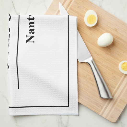 Name des Hotels oder Restaurants Geschirrtuch (Viertel Falte)