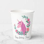 Name des hübschen Blumenkreides Pappbecher (Rückseite)