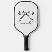 Name des Hübschen Bogens, Monogramm, personalisier Pickleball Schläger (Vorderseite)