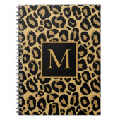 Name des hübschen Leopard Monogramms Notizblock (Vorderseite)