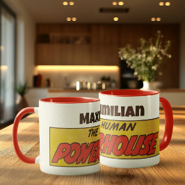 Name des Human Powerhouse Comic mit Ihrem Namen Tasse