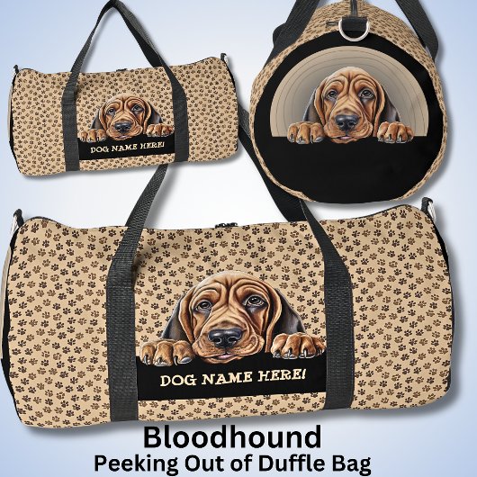 Name des Hundes hinzufügen, Bloodhound Duffle Bag