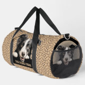 Name des Hundes hinzufügen, Border Collie Duffle Bag (Rechte Ecke)