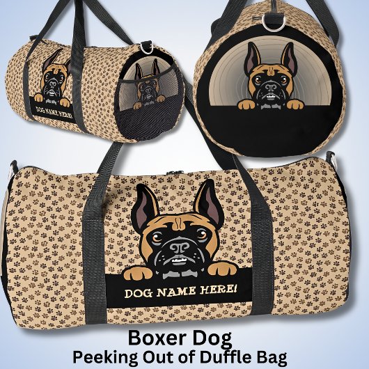 Name des Hundes hinzufügen, Boxer Dog Duffle Bag