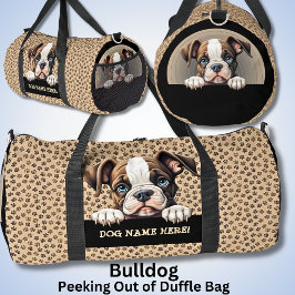 Name des Hundes hinzufügen, Bulldog Duffle Bag