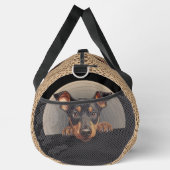 Name des Hundes hinzufügen, Doberman Pinscher Duffle Bag (Rechts)