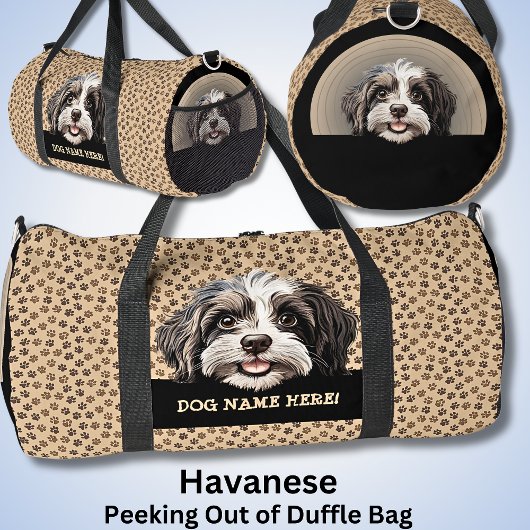 Name des Hundes hinzufügen, Havanese Duffle Bag