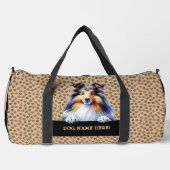 Name des Hundes hinzufügen, Shetland Sheepdog Duffle Bag (Vorderseite)
