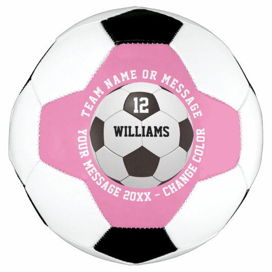 Name des individuellen Namens Team Name Pink Fußball (Vorderseite)