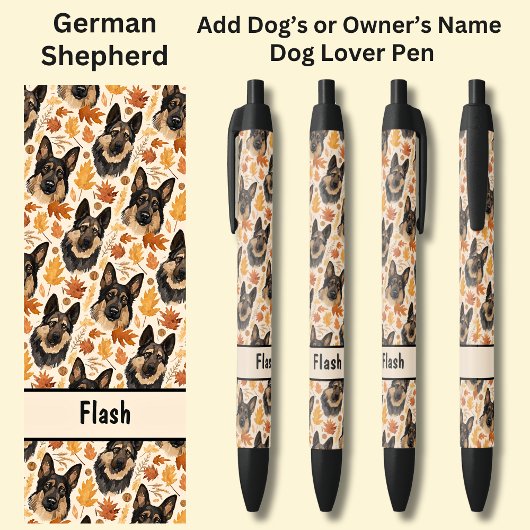 Name des Inhabers oder des Hundes, deutscher Hirte Kugelschreiber