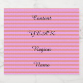 Name des Inhaltsjahres oder Namen des Verwandten Schaumweinetikett (Einzelnes Label)