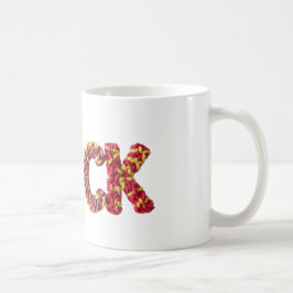 Name des Jacks im dynamischen Häkelmuster Kaffeetasse