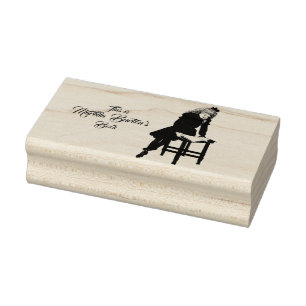 Name des jungen Buchlesers gehört zur Briefmarke Gummistempel