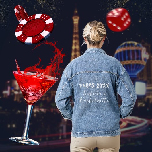 Name des Junggeselinnen-Abschieds Las Vegas Jeansjacke