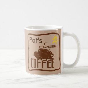 Name des Kaffeeschilds Kaffeetasse