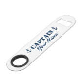 Name des Kapitäns Pro Speed Flaschenöffner (Vorderseite Schrägansicht)