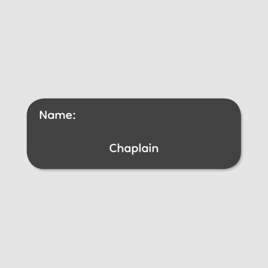 Name des Kaplan Magnetisch Namensschild (Vorderseite)