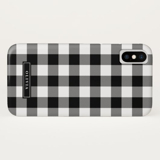 Name des Karierten Musters Black Buffalo Case-Mate iPhone Hülle (Rückseite (Horizontal))