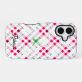 Name des Karierten Musters iPhone 16 Hülle (Rückseite (Horizontal))