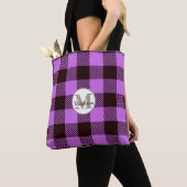 Name des Karierten Tartan Monogrammes Tasche (Von Nahem)