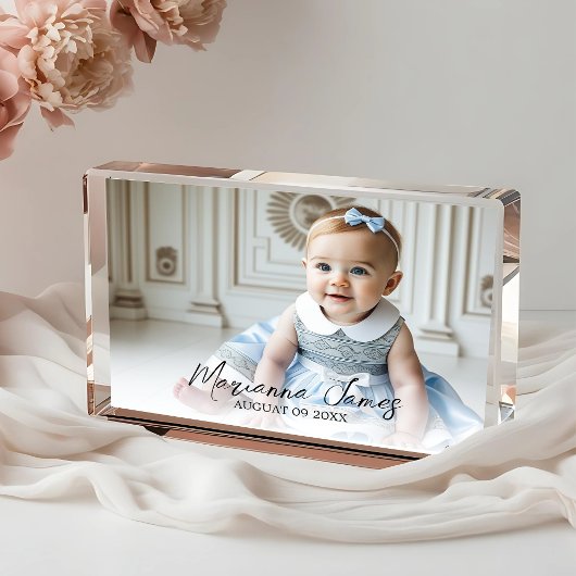 Name des Kinderzimmerfotos Baby Fotoblock
