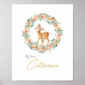 Name des Kinderzimmers Niedliche Hirschwaldtiere s Poster (Vorne)