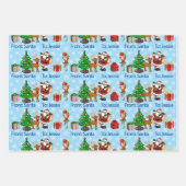 Name des Kindes aus dem Weihnachtsmann personalisi Geschenkpapier Set (Vorderseite 2)