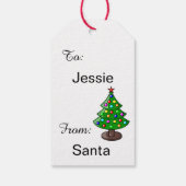 Name des Kindes Das Set des Weihnachtsmannes von 1 Geschenkanhänger (Rückseite)