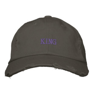 Name des KKING-Schriftartes - VolltextRed-Hat-Hat Bestickte Baseballkappe
