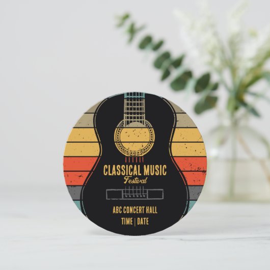 Name des klassischen Gitarrenfestivals Einladung (Stehend Vorderseite)