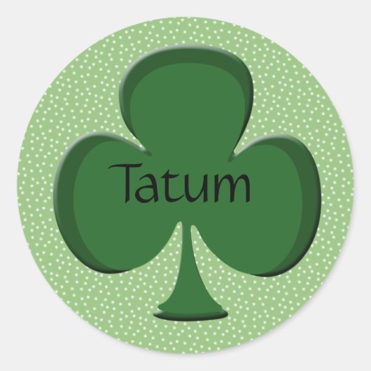 Name des Kleeblatts Tatum Aufkleber / Siegel (Vorderseite)