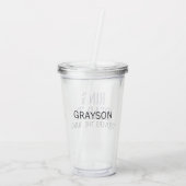 Name des Klingelträger-Brautparty Acryltrinkbecher (Rückseite)