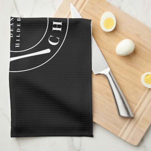 Name des Koch Geschirrtuch (Viertel Falte)
