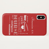 Name des Krankenpflegers Case-Mate iPhone Hülle (Rückseite (Horizontal))