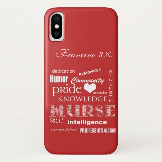 Name des Krankenpflegers Case-Mate iPhone Hülle (Rückseite)