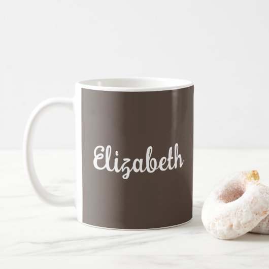 Name des Kundenskripts Brawn Template Elegant Kaffeetasse (Mit Donut)
