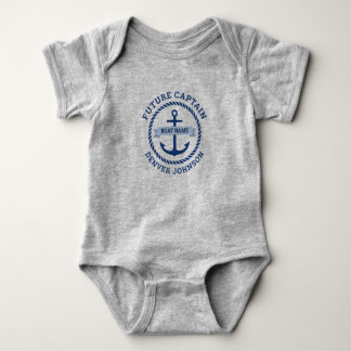 Name des künftigen Kapitän-Ankerseil-Grenzboots Baby Strampler